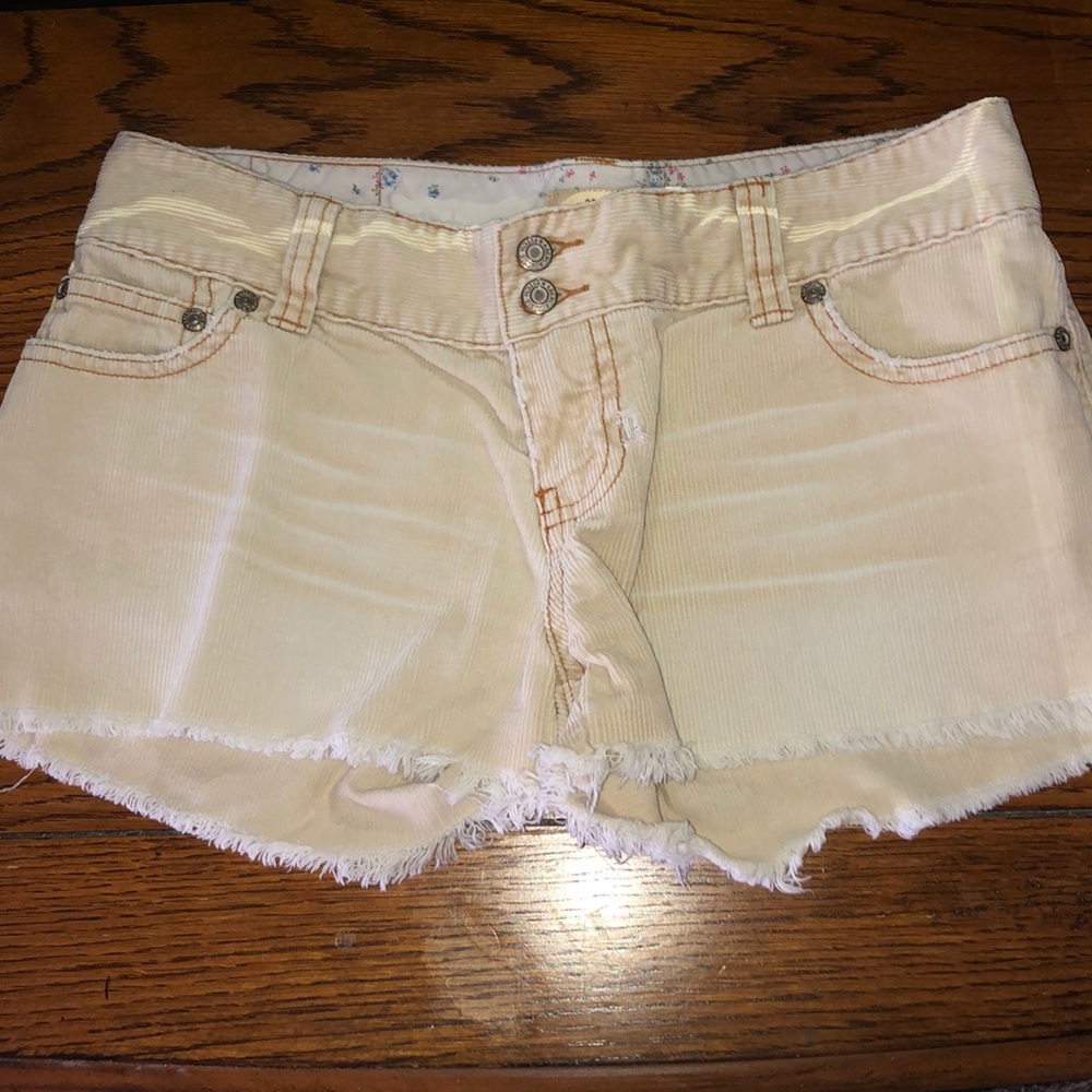 Abercrombie & Fitch Khaki Corduroy Cut Off Shorts